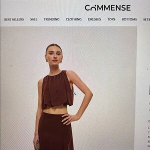 Commense Chocolate Sleeveless Top